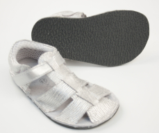 Ef Barefoot sandálky Silver Gliter