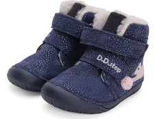 D.D.Step Barefoot zimní boty W070-42110 Bermuda Blue