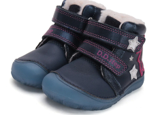 D.D.Step Barefoot zimní boty W073-42766 Royal Blue